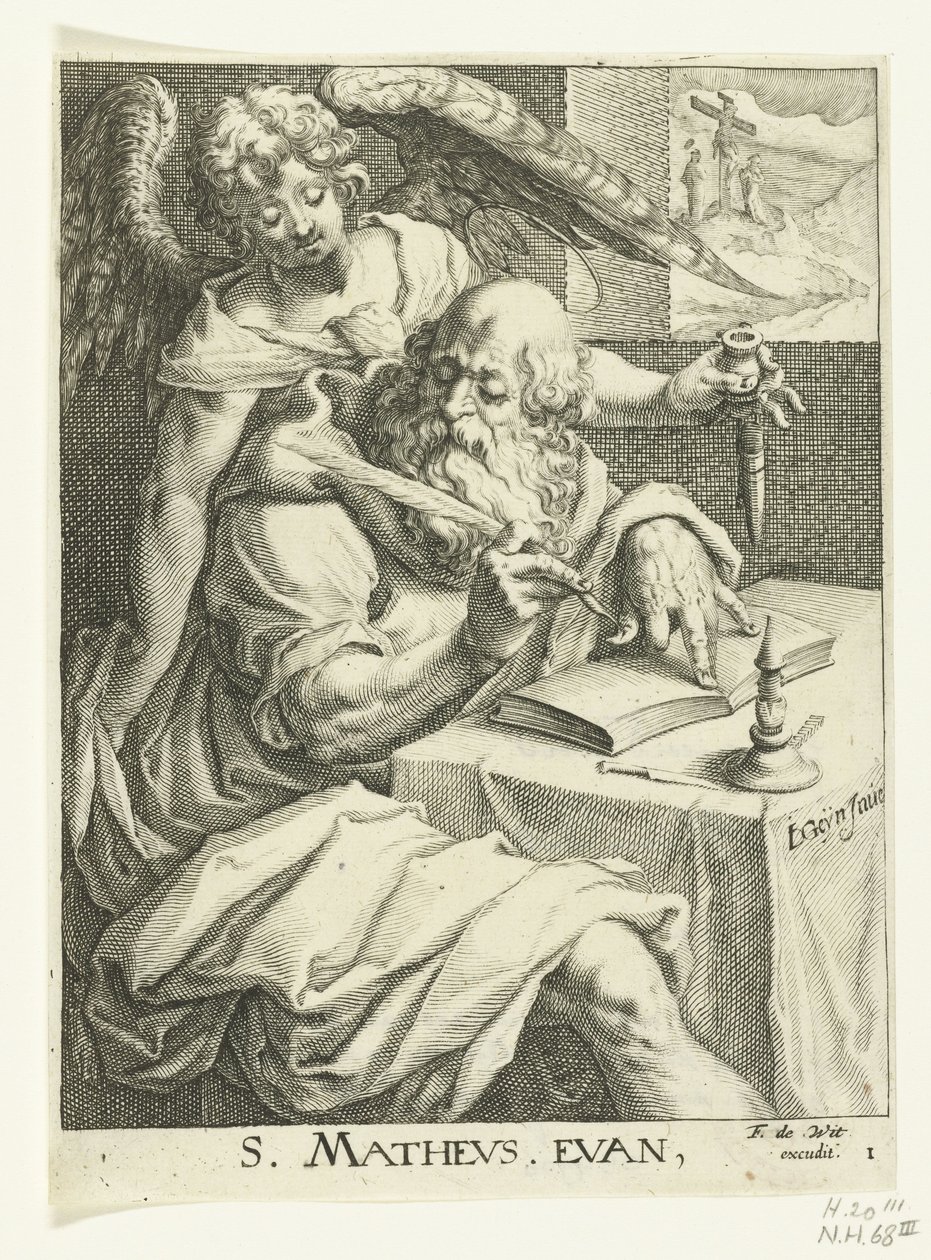 Máté evangélista A négy evangélista (sorozat címe) alkotó: Jacob de Gheyn (II) (workshop of)