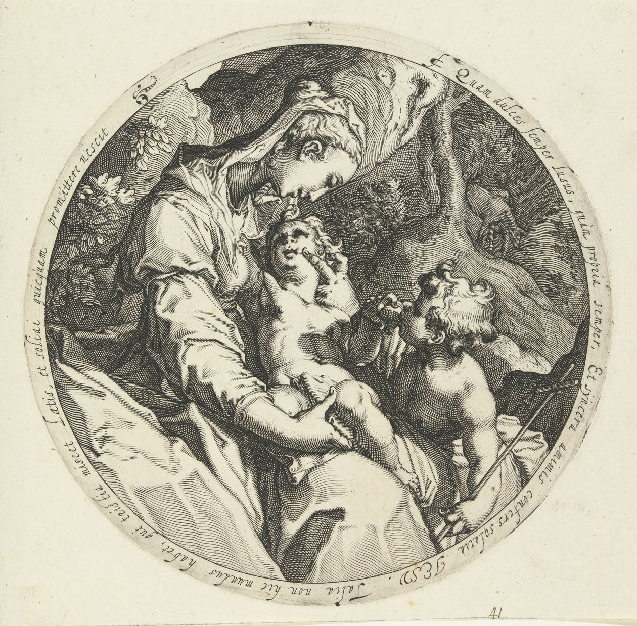 Mária gyermek Krisztussal és Keresztelő Jánossal alkotó: Jacob de Gheyn (II) (workshop of)