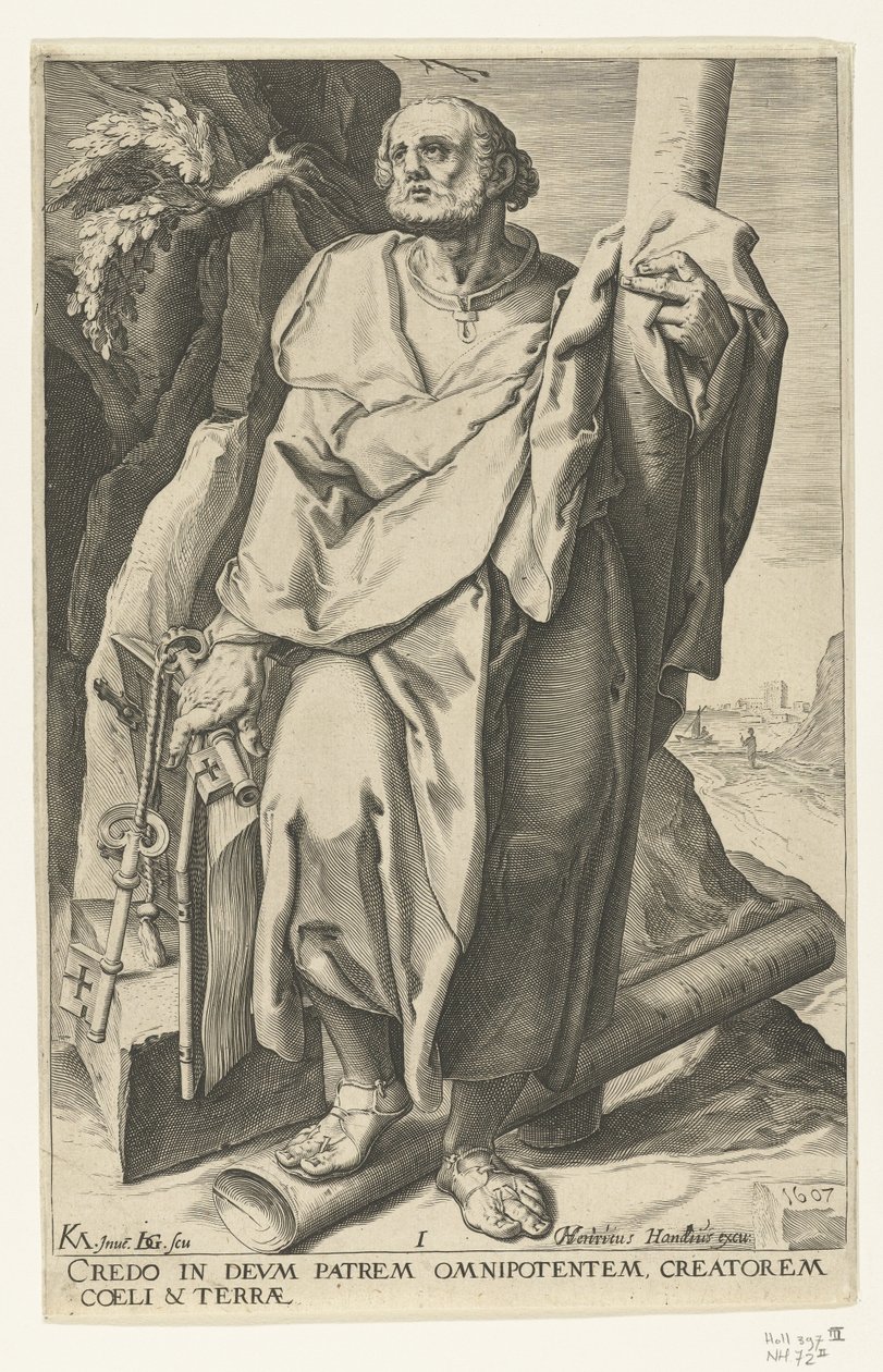 Péter apostol Krisztus, a tizenkét apostol és Szent Pál (sorozat címe) alkotó: Jacob de Gheyn (II)