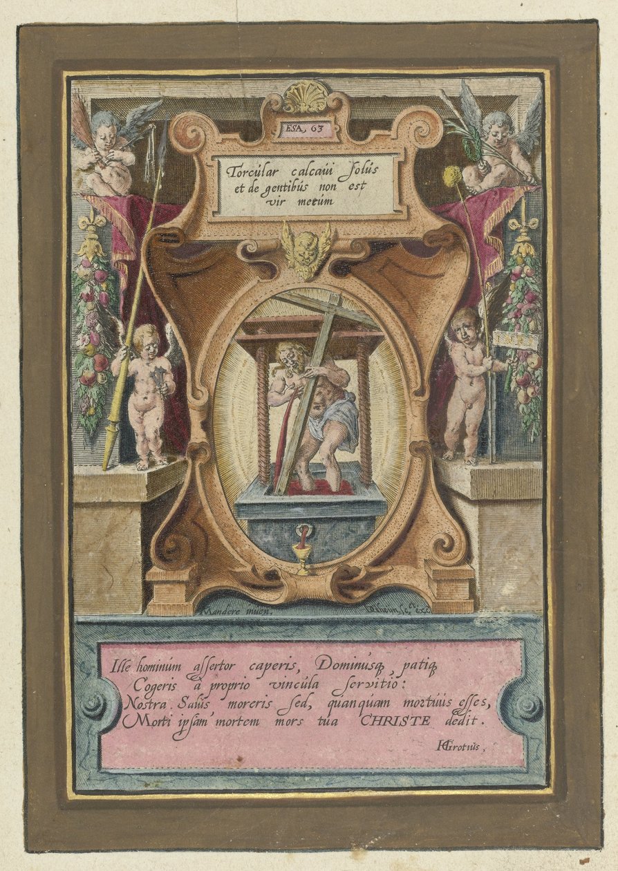 Krisztus a présben Krisztus szenvedése (sorozat címe) alkotó: Jacob de Gheyn (II)