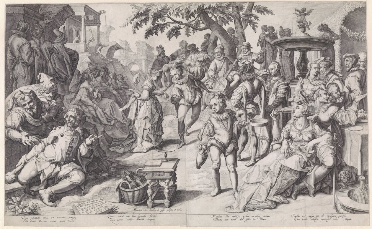 A tékozló fiú elherdálja a pénzét alkotó: Jacob de Gheyn (II)