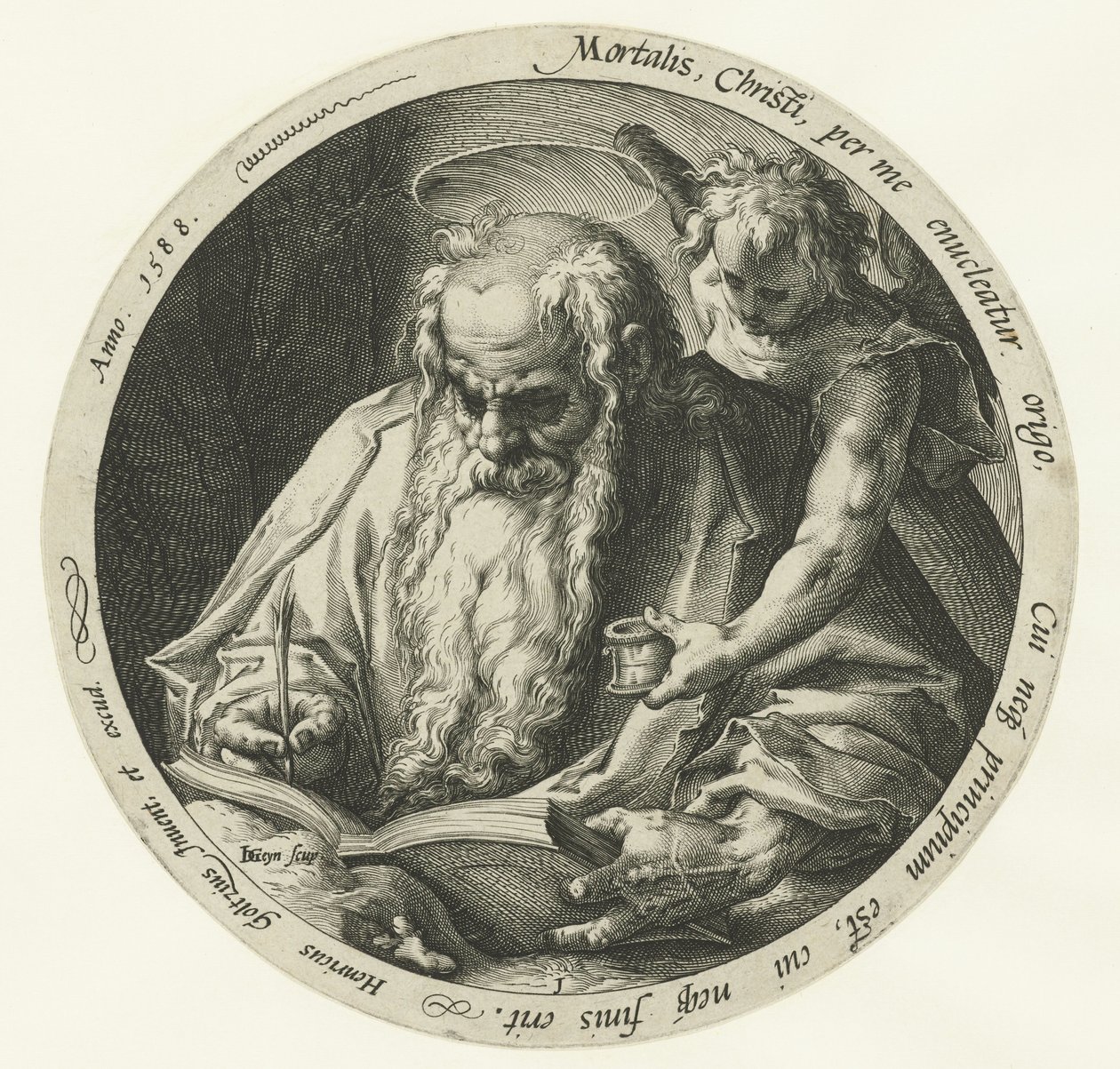 Máté evangélista A négy evangélista (sorozat címe) alkotó: Jacob de Gheyn (II)