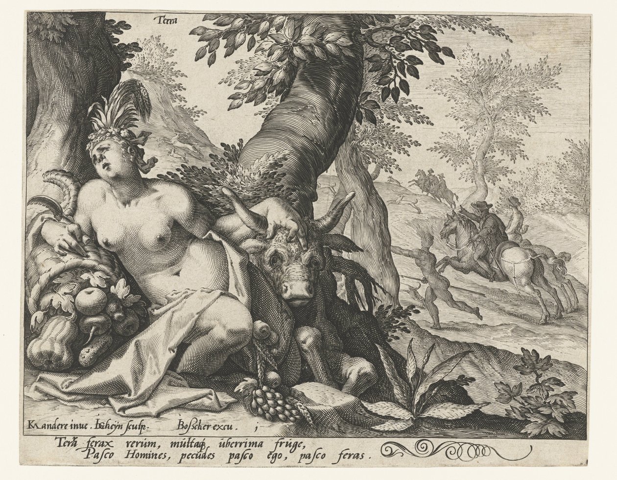 A föld elem Terra (cím az objektumon) A négy elem (sorozat címe) alkotó: Jacob de Gheyn (II)