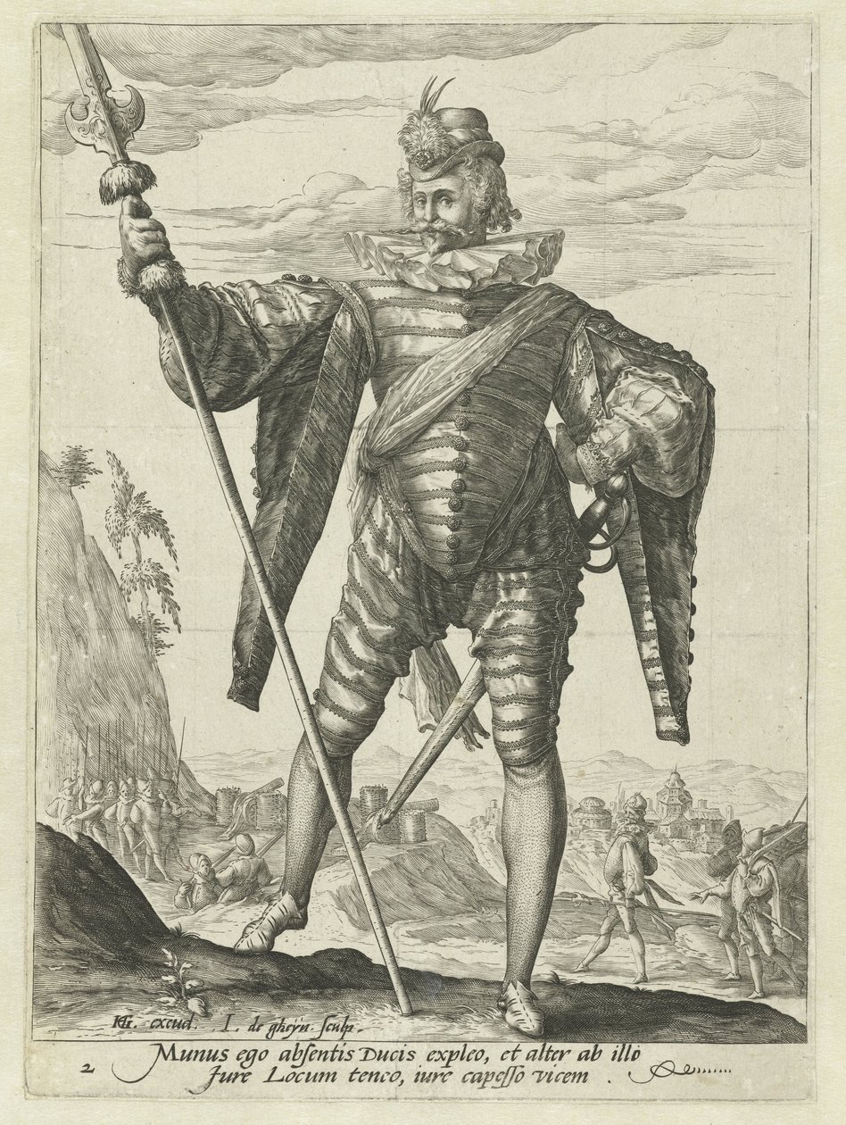 alezredes Tisztek és katonák (sorozat címe) alkotó: Jacob de Gheyn (II)