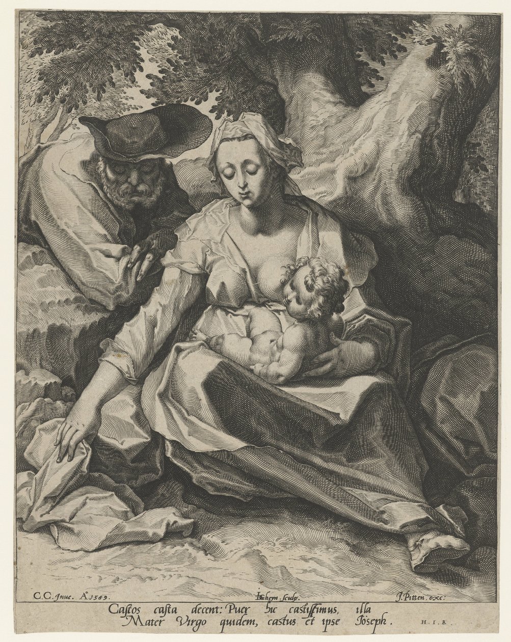 Pihenjen az egyiptomi repülésen alkotó: Jacob de Gheyn (II)