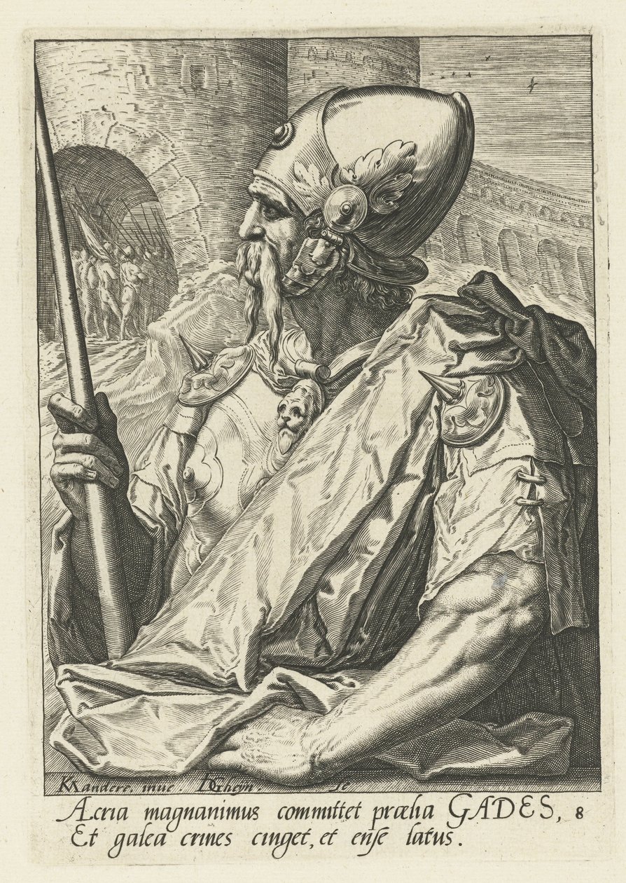 Gád őse Izrael ősei (sorozat címe) Jákob tizenkét fia (sorozat címe) alkotó: Jacob de Gheyn (II)
