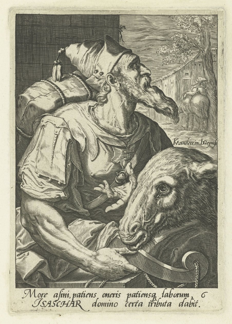 Issakár őse Izrael ősei (sorozat címe) Jákob tizenkét fia (sorozat címe) alkotó: Jacob de Gheyn (II)