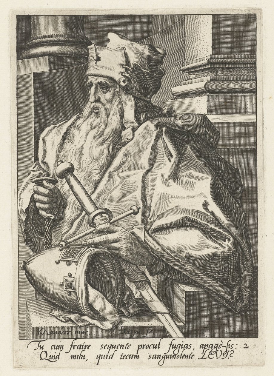 Levi őse Izrael ősei (sorozat címe) Jákob tizenkét fia (sorozat címe) alkotó: Jacob de Gheyn (II)
