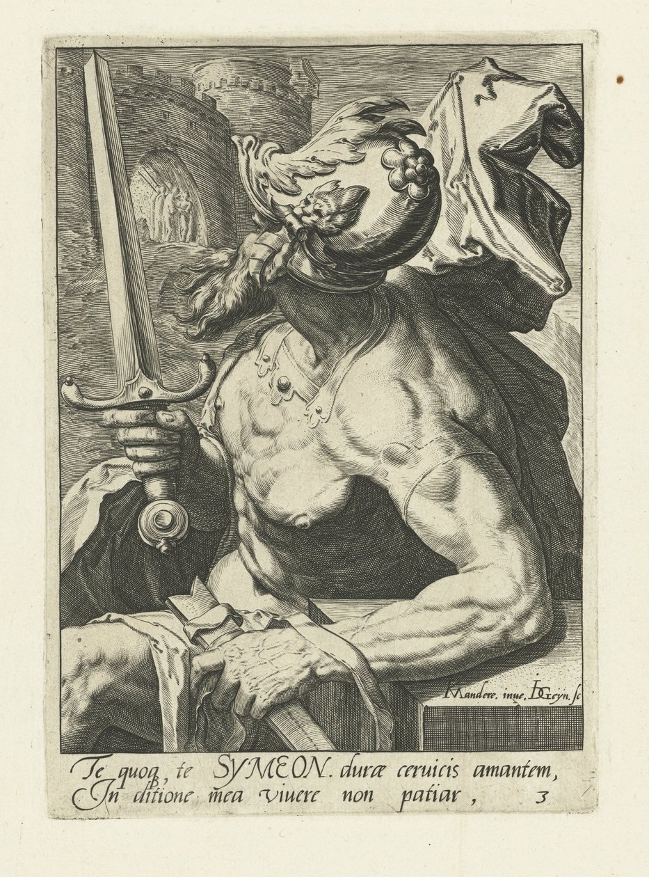 Simeon őse Izrael ősei (sorozat címe) Jákob tizenkét fia (sorozat címe) alkotó: Jacob de Gheyn (II)