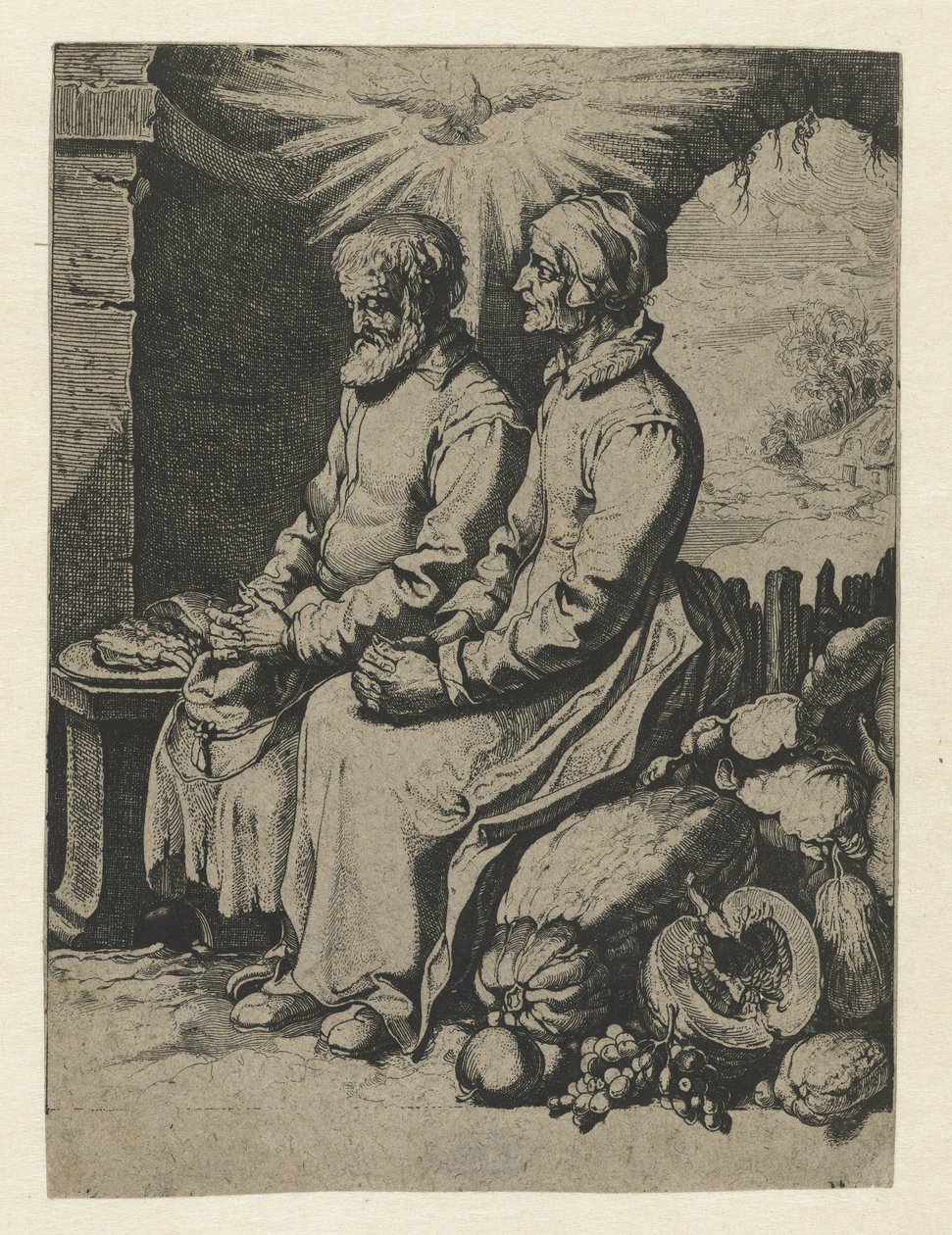 Idős pár imádkozik nyugalom paer alkotó: Jacob de Gheyn (III) (attributed to)