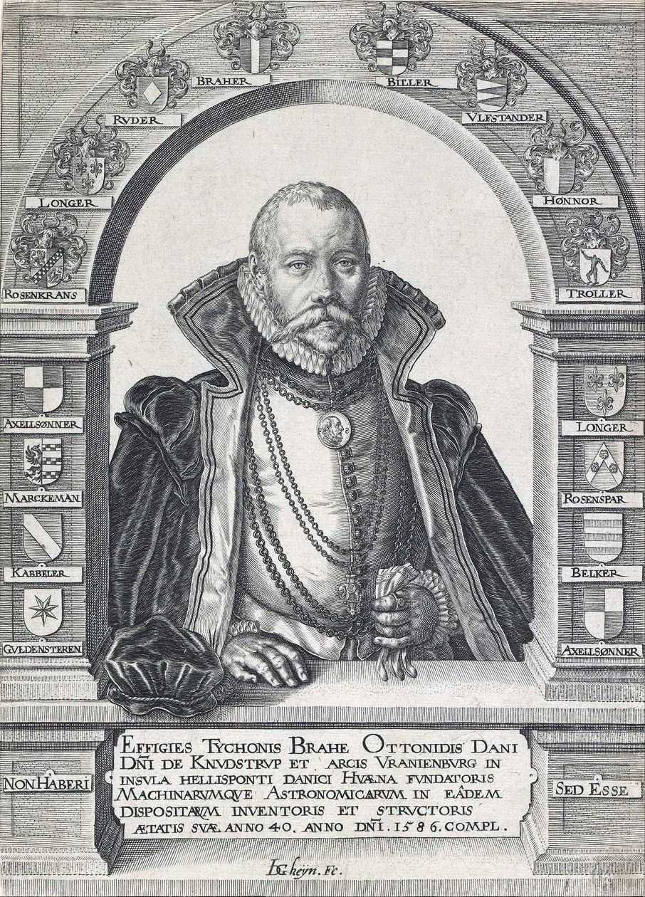 Tycho Brahe portréja 1546 - 1601, pub. 1586. alkotó: Jacob de Gheyn