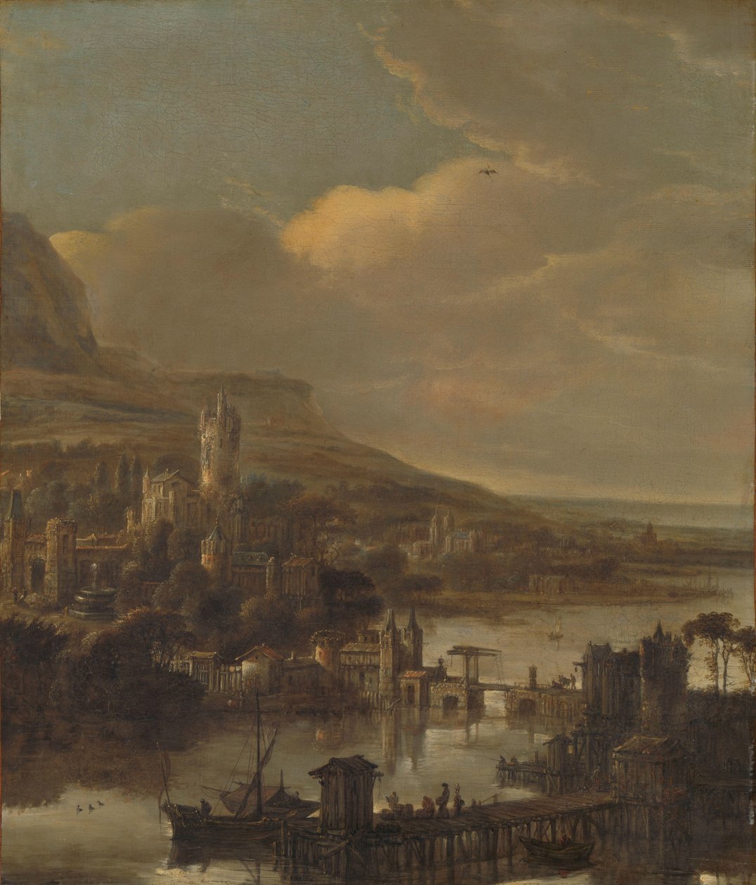 Folyóranéző kilátás alkotó: Jacob de Wet (I) (attributed to)