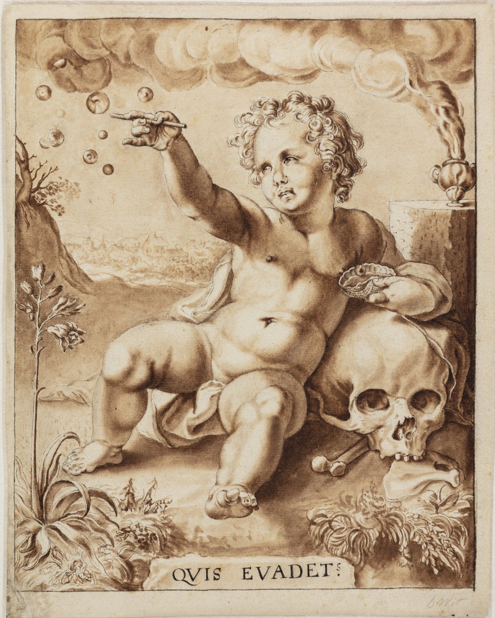 A mulandóság allegóriája. Homo Bulla alkotó: Jacob de Wit