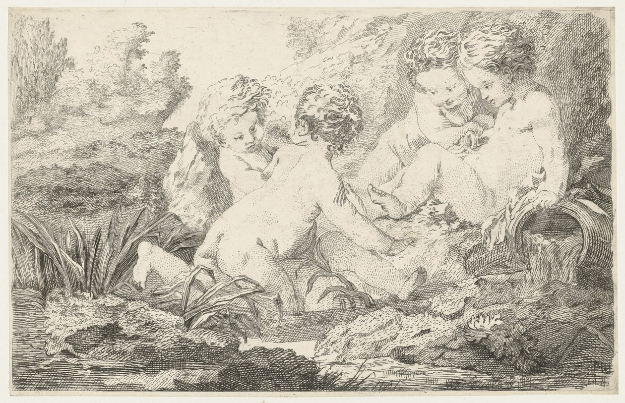 Allegorikus gyermekcsoport alkotó: Jacob de Wit