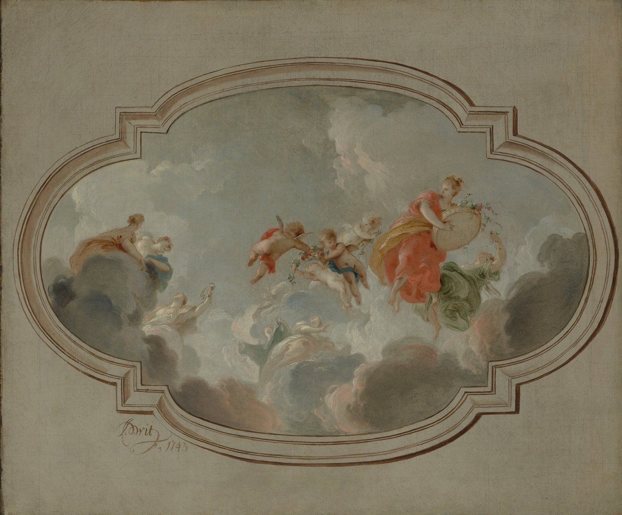 Flora és Zephyr, 1743. alkotó: Jacob de Wit
