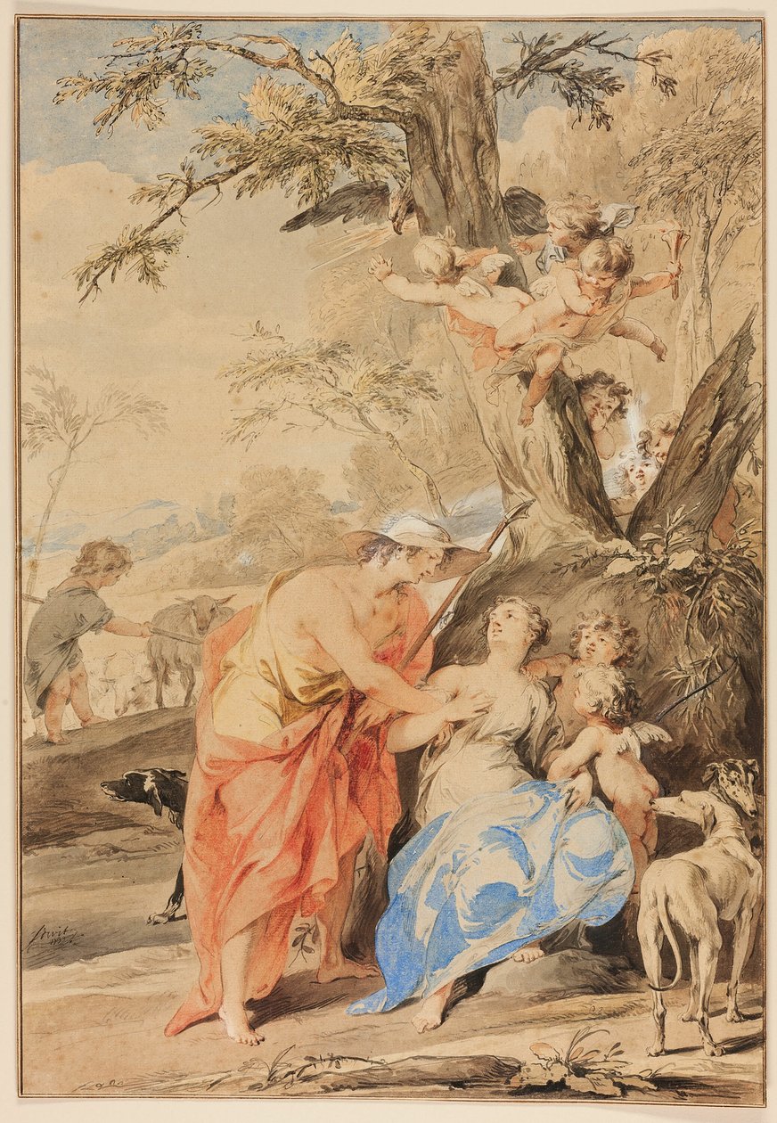 Jupiter és Mnemosyne alkotó: Jacob de Wit