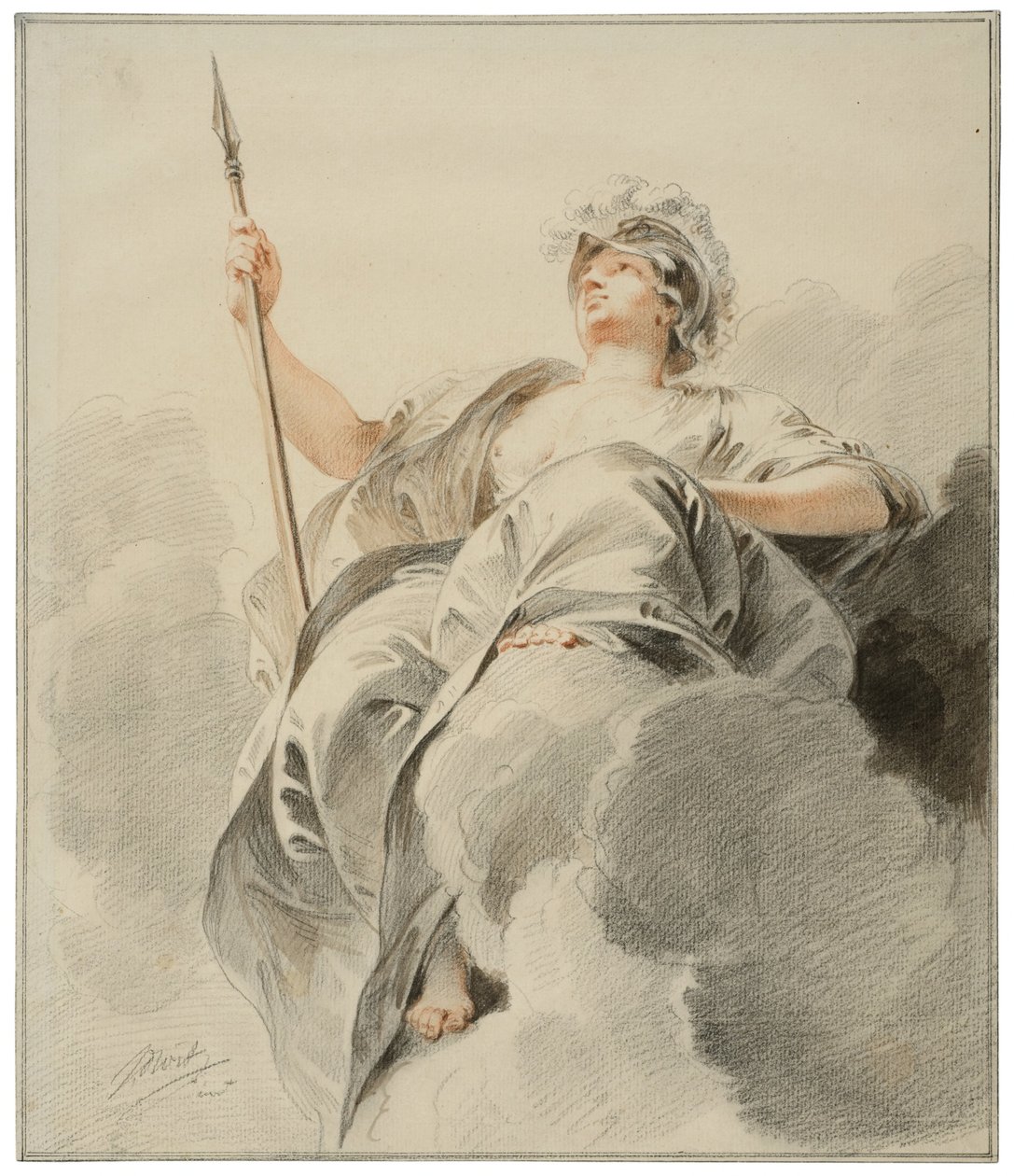 Felhőn ülő Minerva alkotó: Jacob de Wit