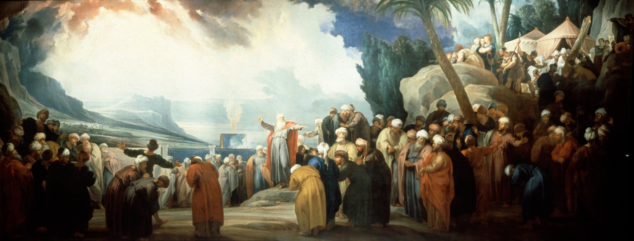 Mózes megválasztja a hetven vén tanácsát alkotó: Jacob de Wit