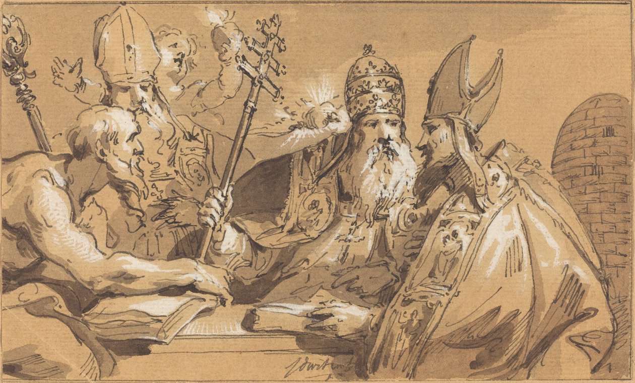 Az Egyház négy Atyja alkotó: Jacob de Wit