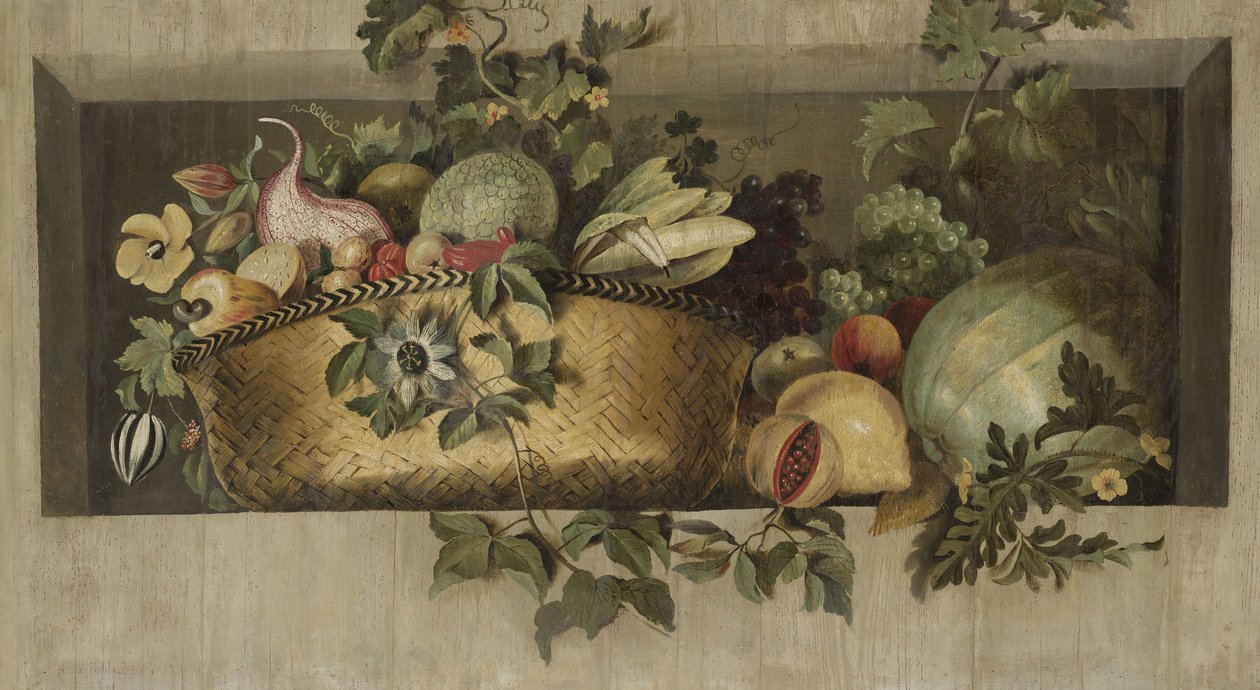 Csendélet gyümölcs- és virágfüzérekkel alkotó: Jacob van Campen