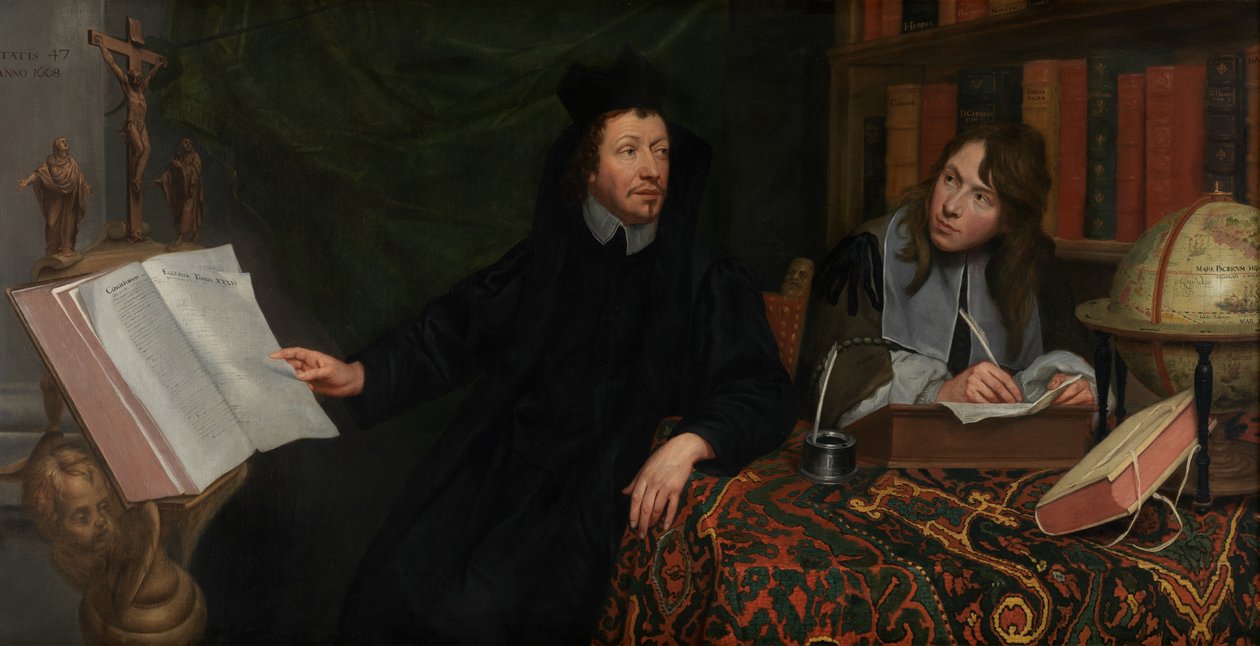 Egy teológus portréja titkárával alkotó: Jacob van Oost