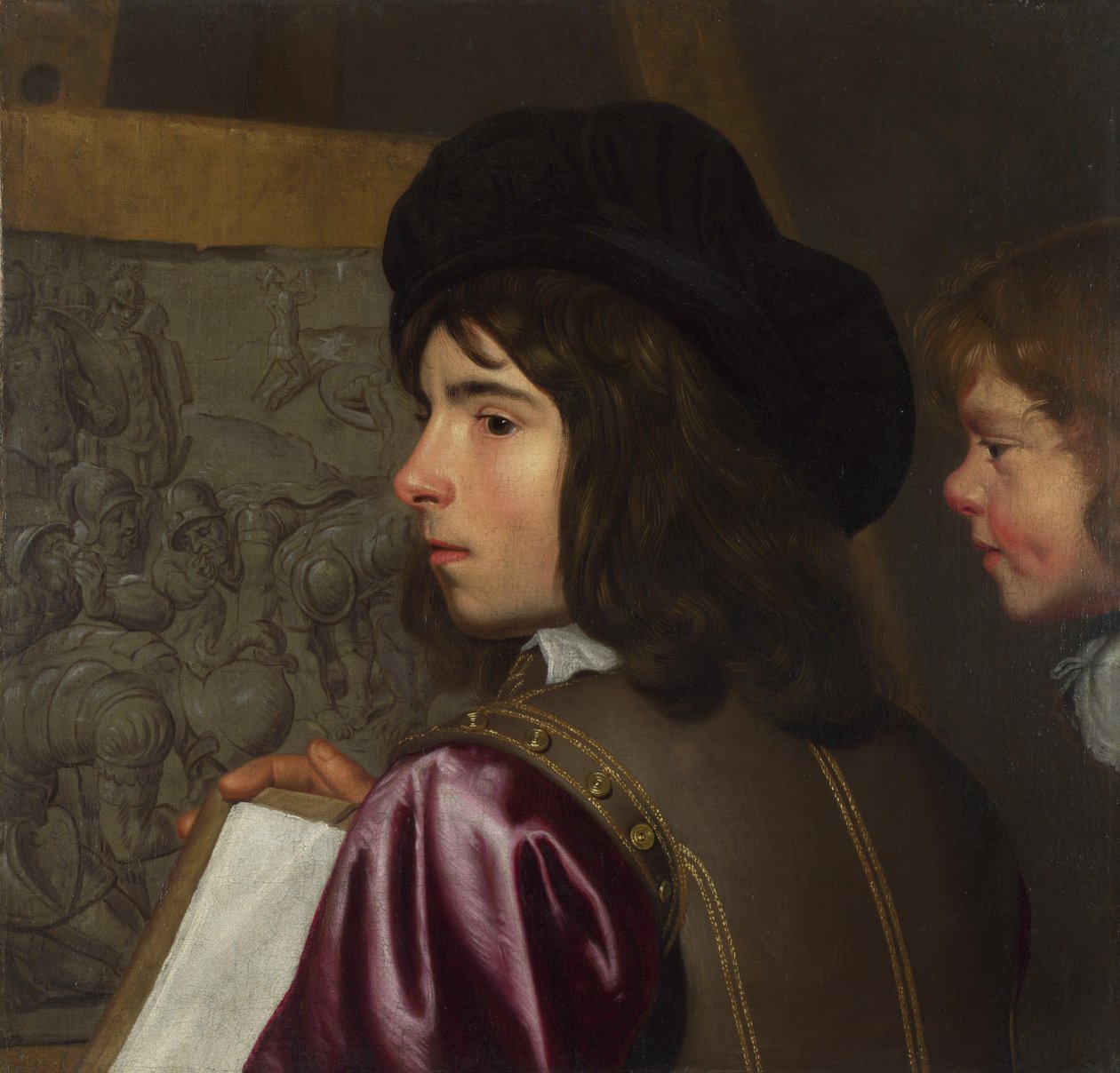 Két fiú festőállvány előtt, c. 1645 alkotó: Jacob van Oost the Elder