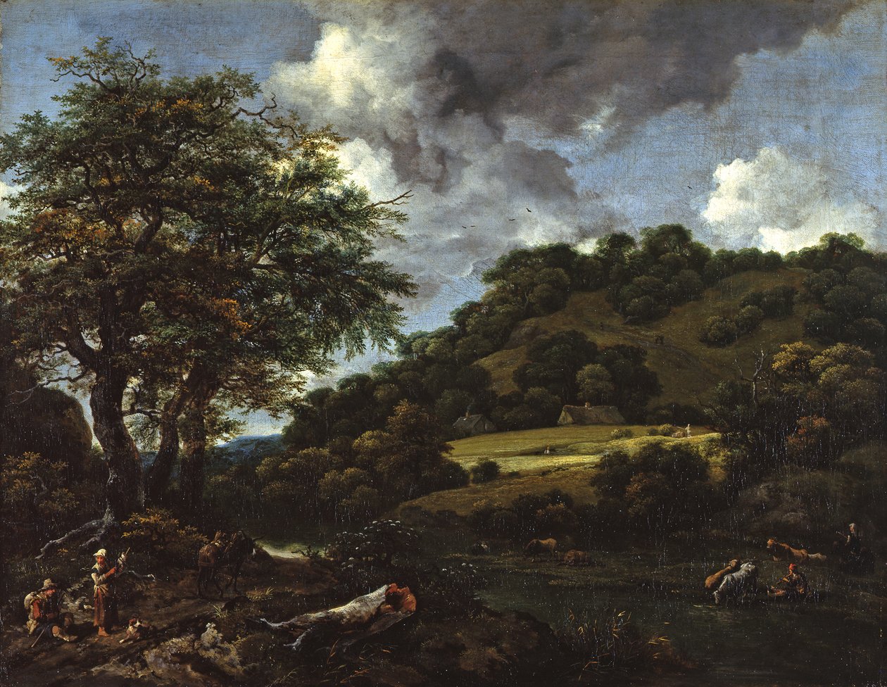 Dombos táj magas tölgyekkel alkotó: Jacob van Ruisdael