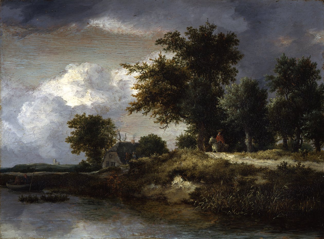 Egy erdős folyópart alkotó: Jacob van Ruisdael