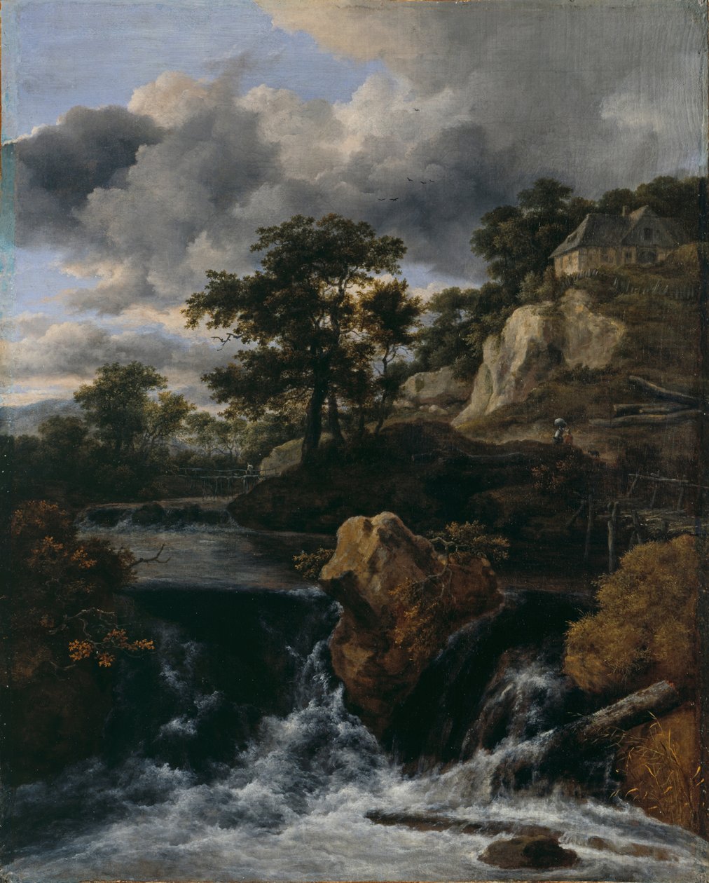 Dombos táj vízeséssel alkotó: Jacob van Ruisdael