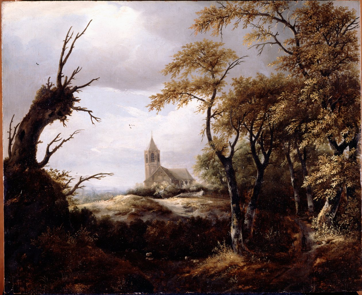 Táj templommal alkotó: Jacob van Ruisdael