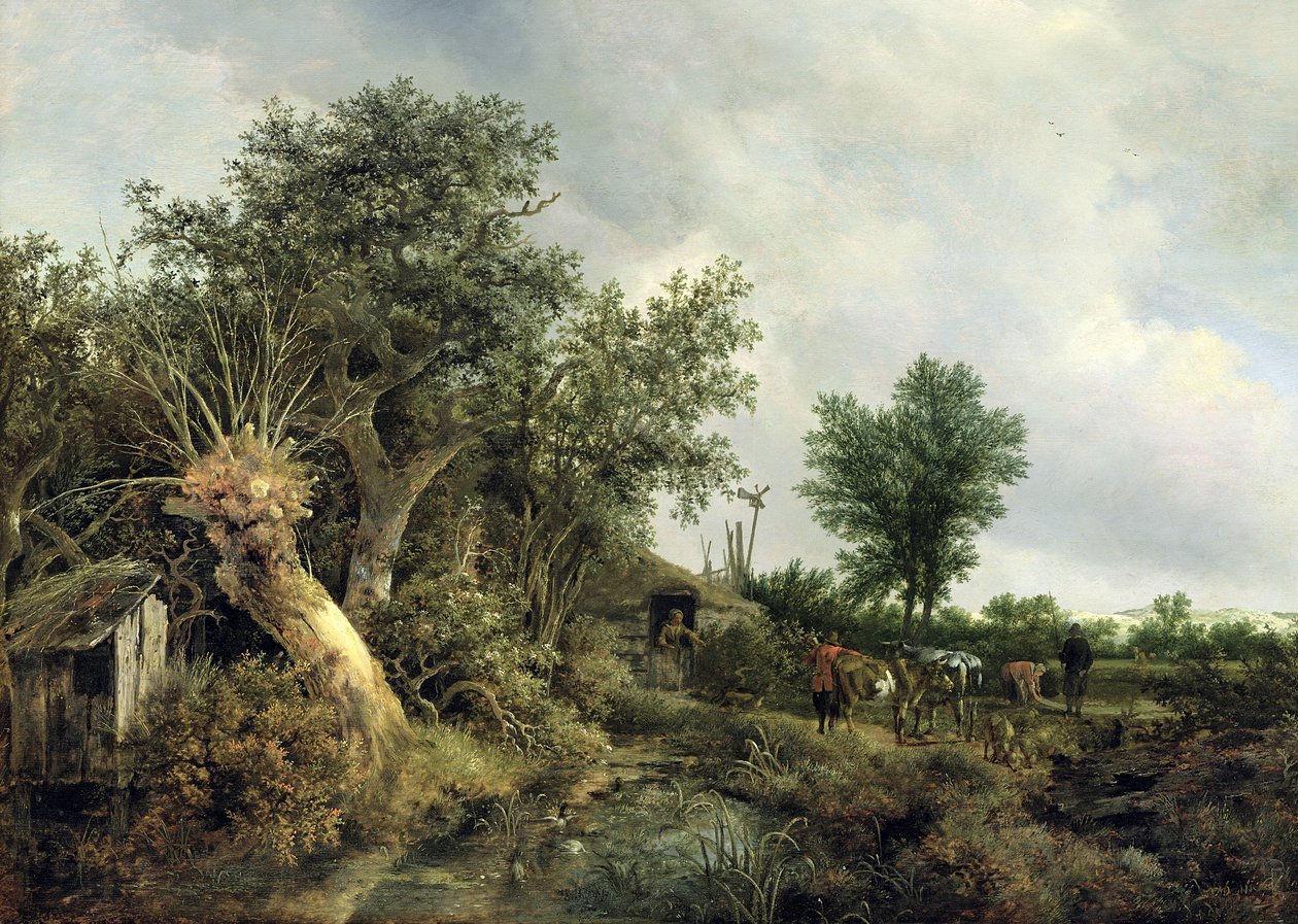 Táj kunyhóval, 1646 alkotó: Jacob van Ruisdael
