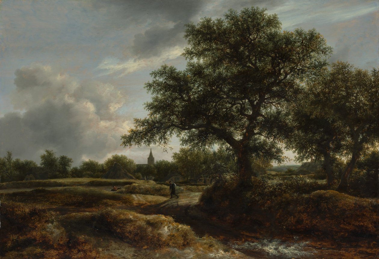 Táj faluval a távolban, 1646. alkotó: Jacob van Ruisdael