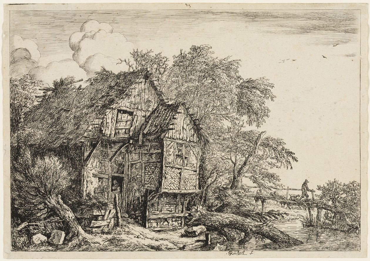 A kis híd alkotó: Jacob van Ruisdael
