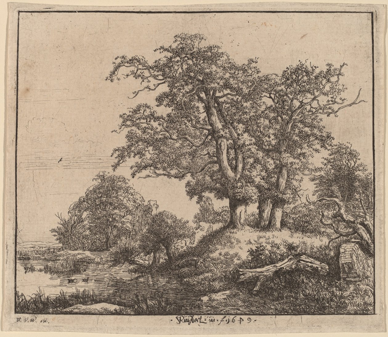 A három tölgy alkotó: Jacob van Ruisdael