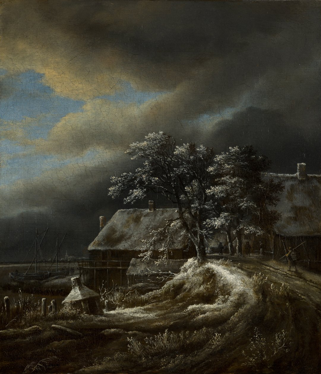 Téli táj kikötővel alkotó: Jacob van Ruisdael