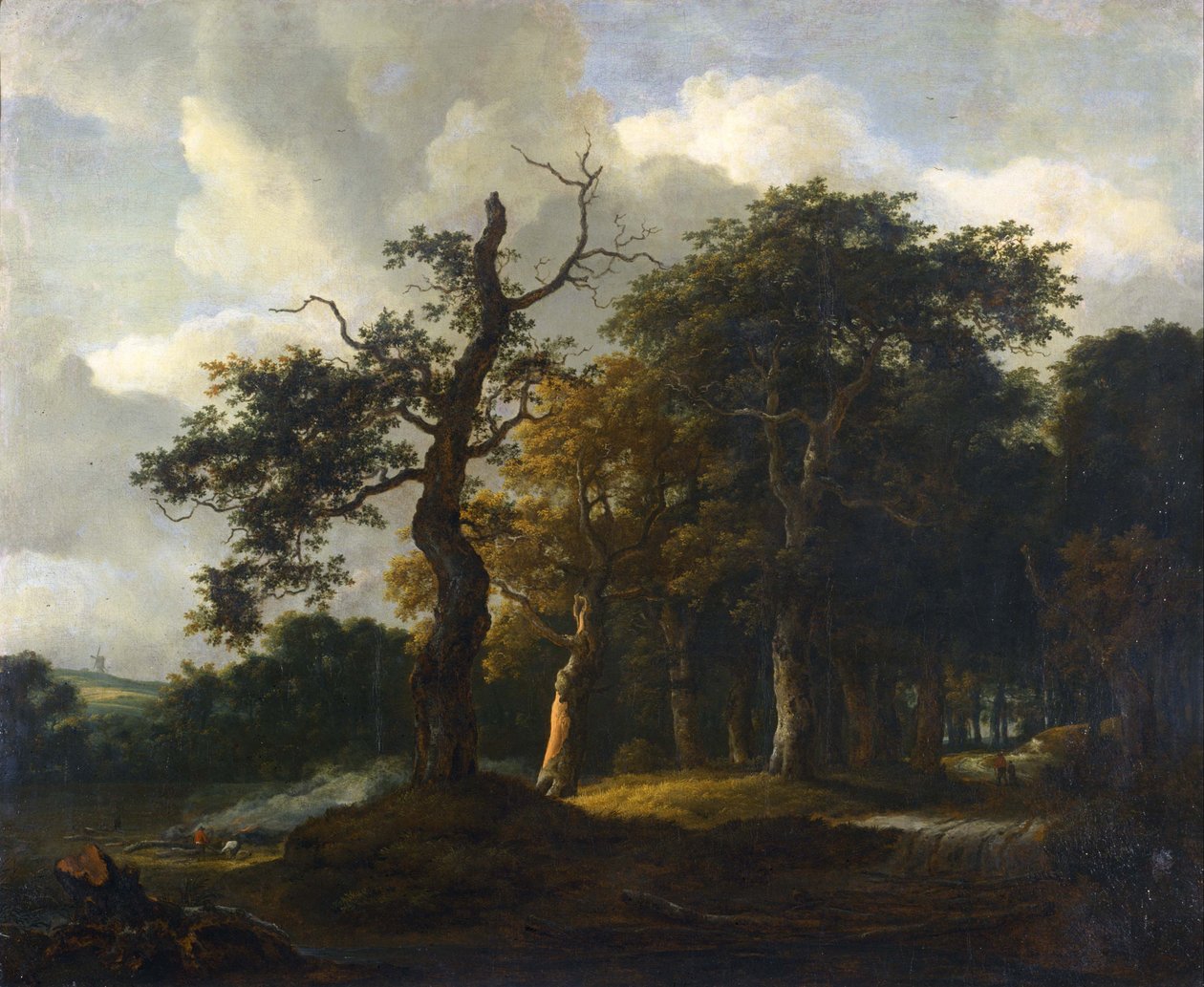 Tölgyes erdei utak alkotó: Jacob van Ruisdael