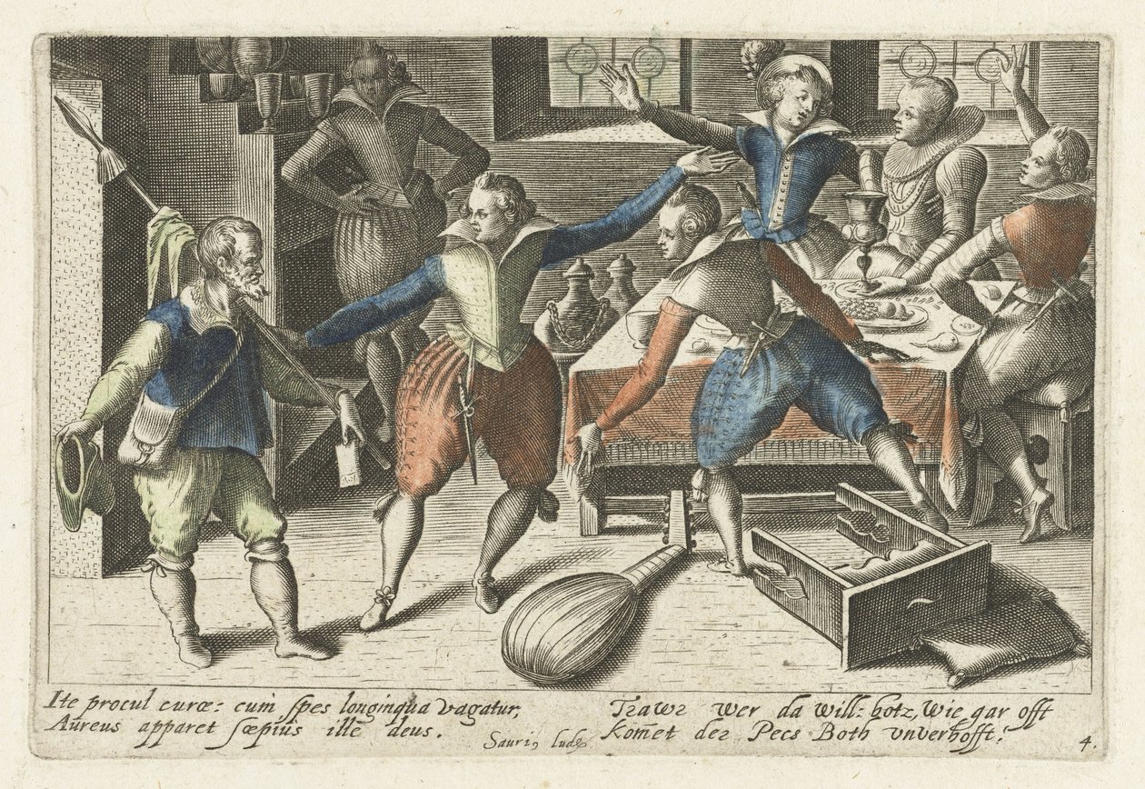 Studentenfeest Az ikonográfiai viccek bajnoka a diákok körében (...) (sorozat címe) alkotó: Jacob van der Heyden