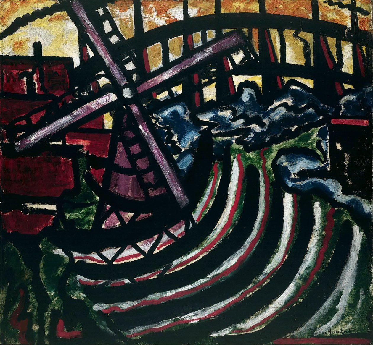 A holland malom, 1916. alkotó: Jacoba Berendina van Heemskerck van Beest