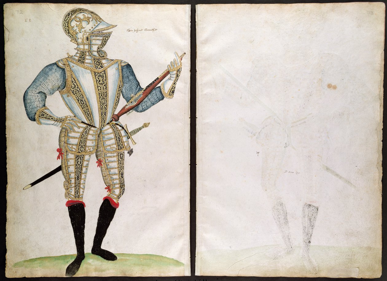 Suit of Armor Sir John Smith számára, az An Elizabethan Armourers albumból alkotó: Jacobe Halder