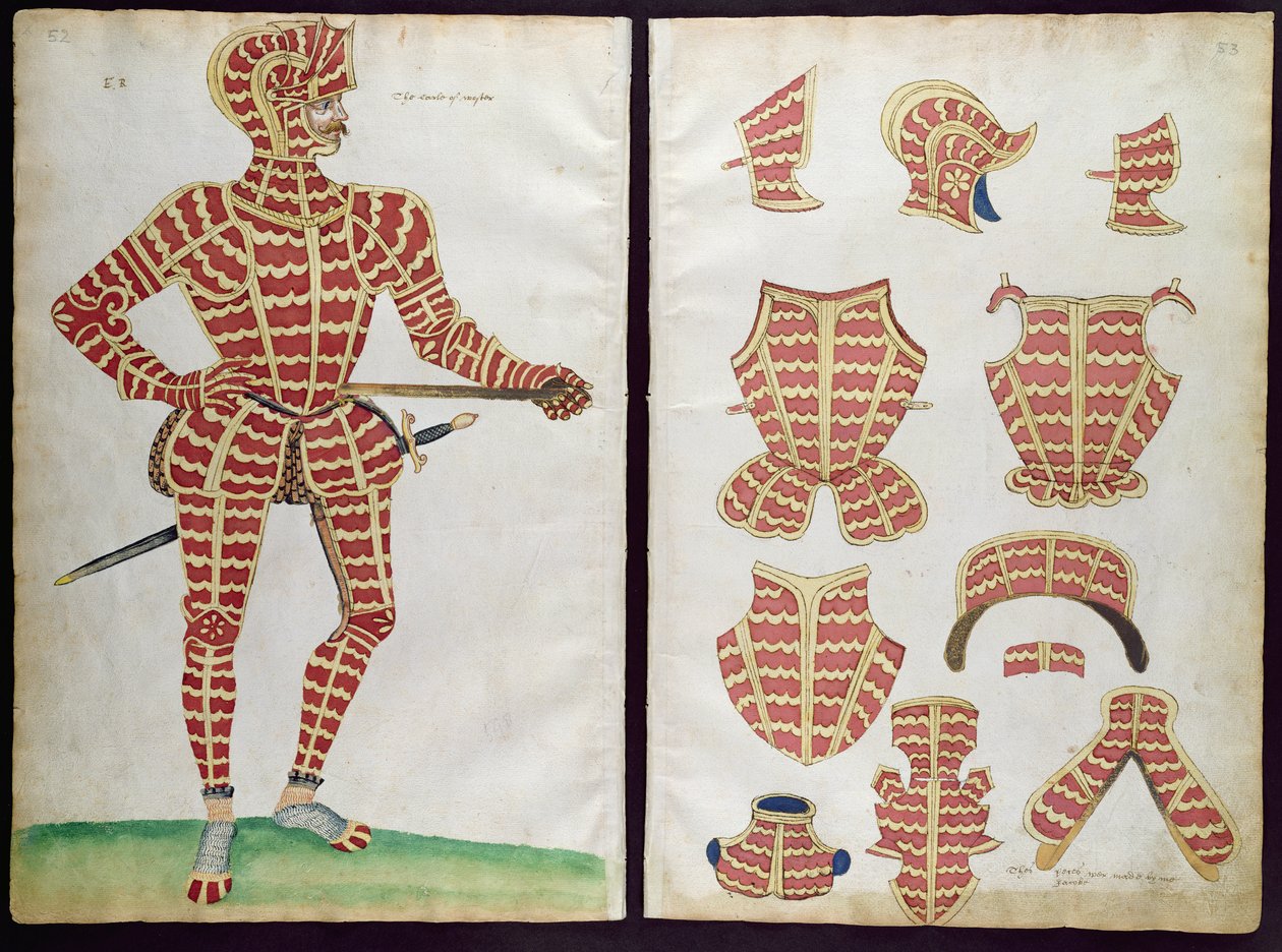 Páncélruha Worcester hercegének, 1589 alkotó: Jacobe Halder