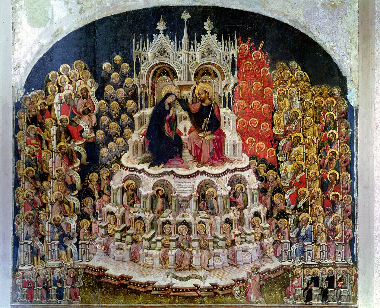 A Szűz megkoronázása a paradicsomban, 1438 alkotó: Jacobello del Fiore
