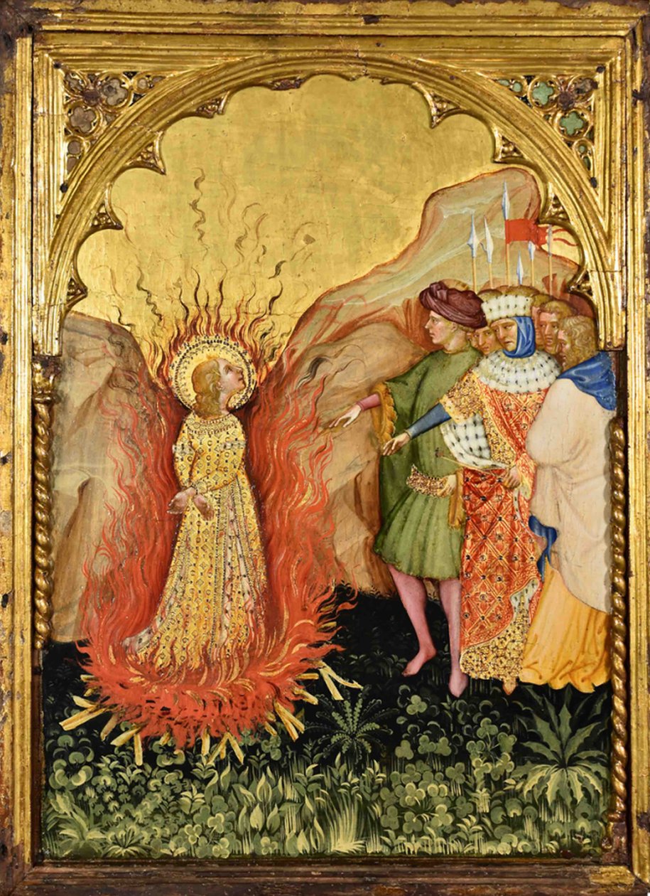 Szent Lucia mártíromsága, 1410 körül. alkotó: Jacobello del Fiore.