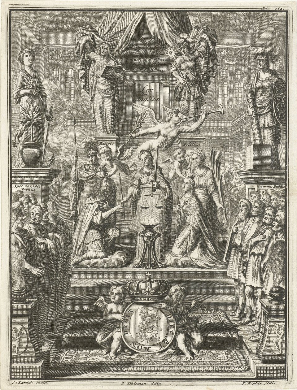Vilmos és Stuart Mária koronázása, 1689 alkotó: Jacobus Baptist