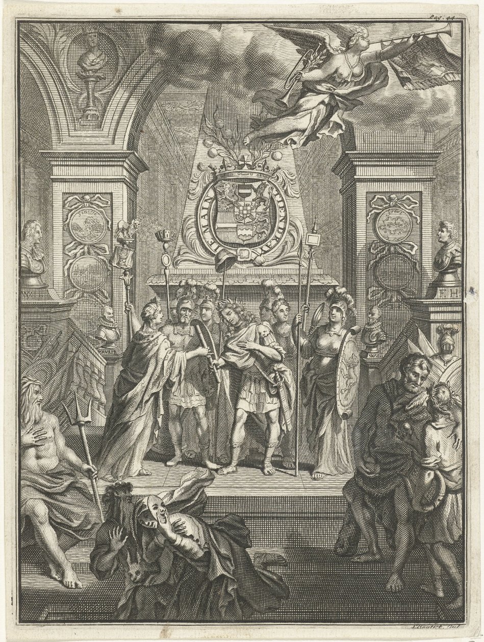 Maria Stuart átadja III. Vilmosnak a parancsnokságot alkotó: Jacobus Baptist