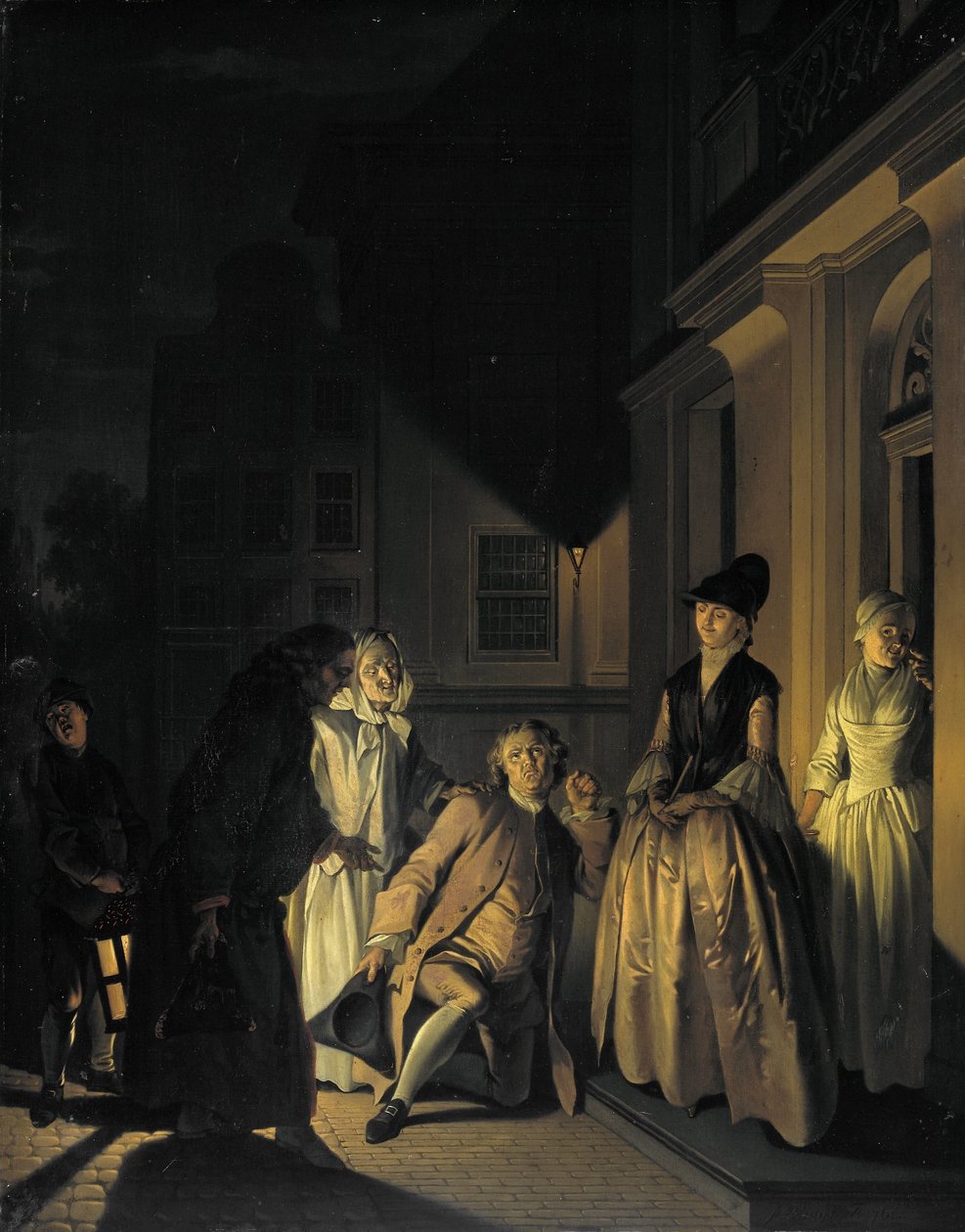 Jelenet M. van Breda „Lubbert Lubbertse a nemes gazda” című darabjából alkotó: Jacobus Buys