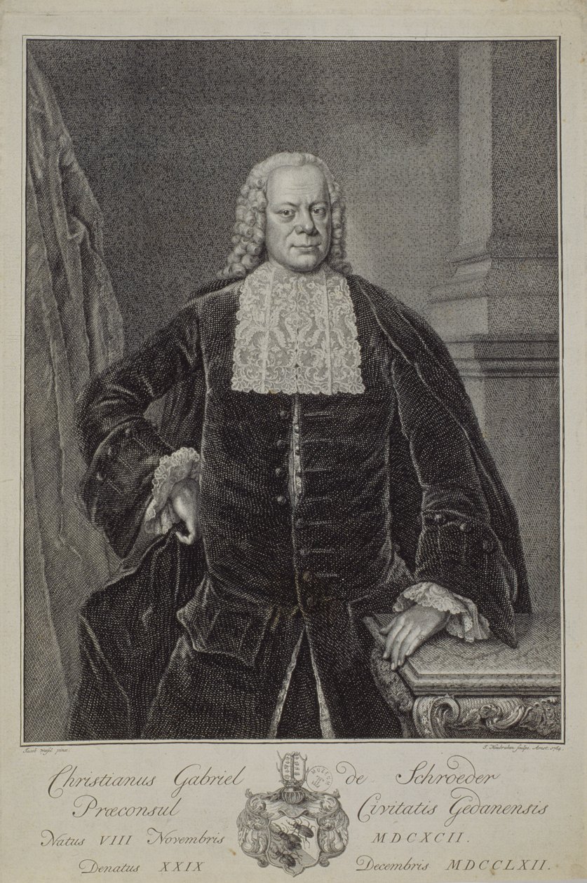Christian Gabriel Schroder, 1764 alkotó: Jacobus Houbraken