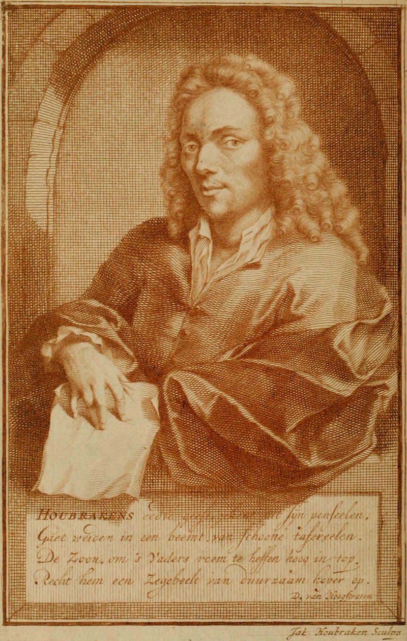 De Groote Schouburgh Der Nederlantsche Konstschilders En Schilderessen 1718 vol 1 szerzői portré alkotó: Jacobus Houbraken