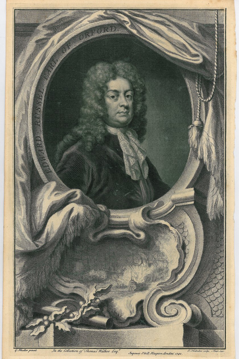Edward Russell, Orford grófja, 1742 körül alkotó: Jacobus Houbraken
