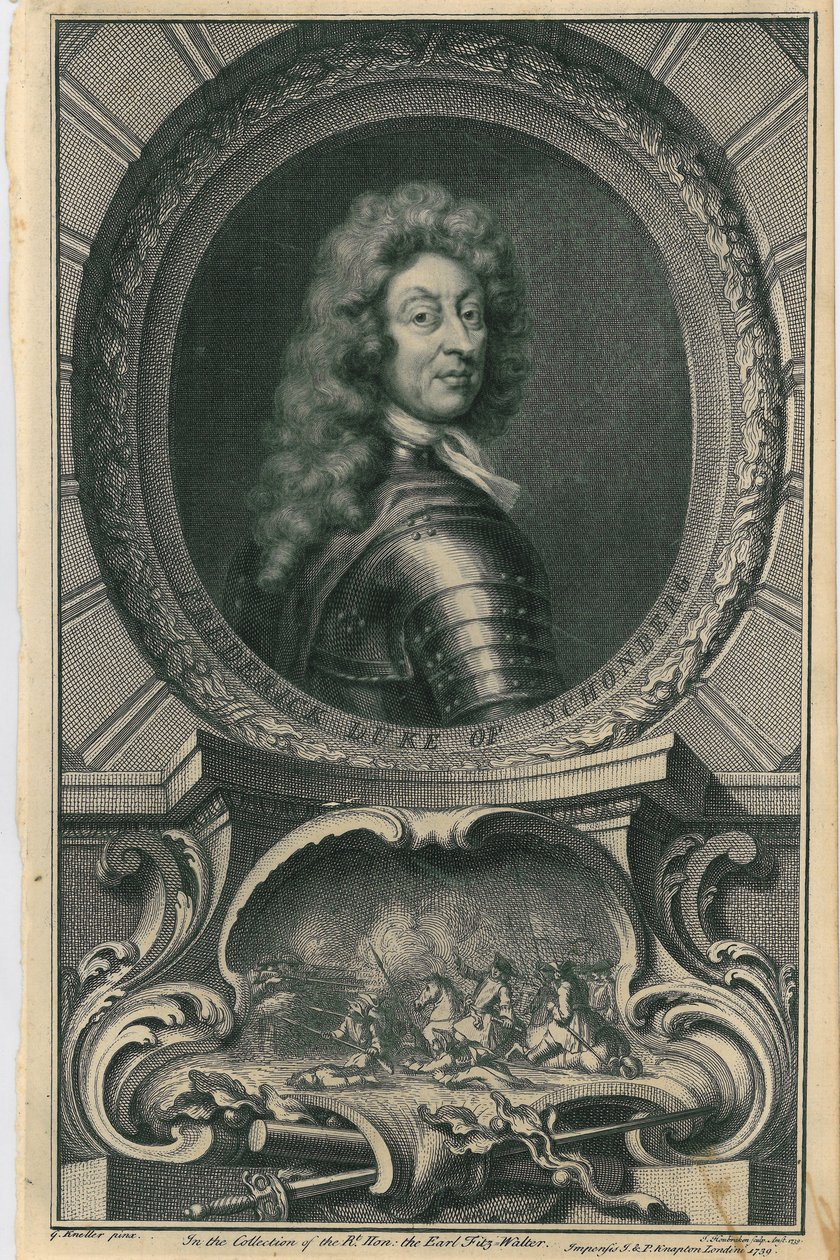 Frederick, Duke of Schomberg, 1739  alkotó: Jacobus Houbraken