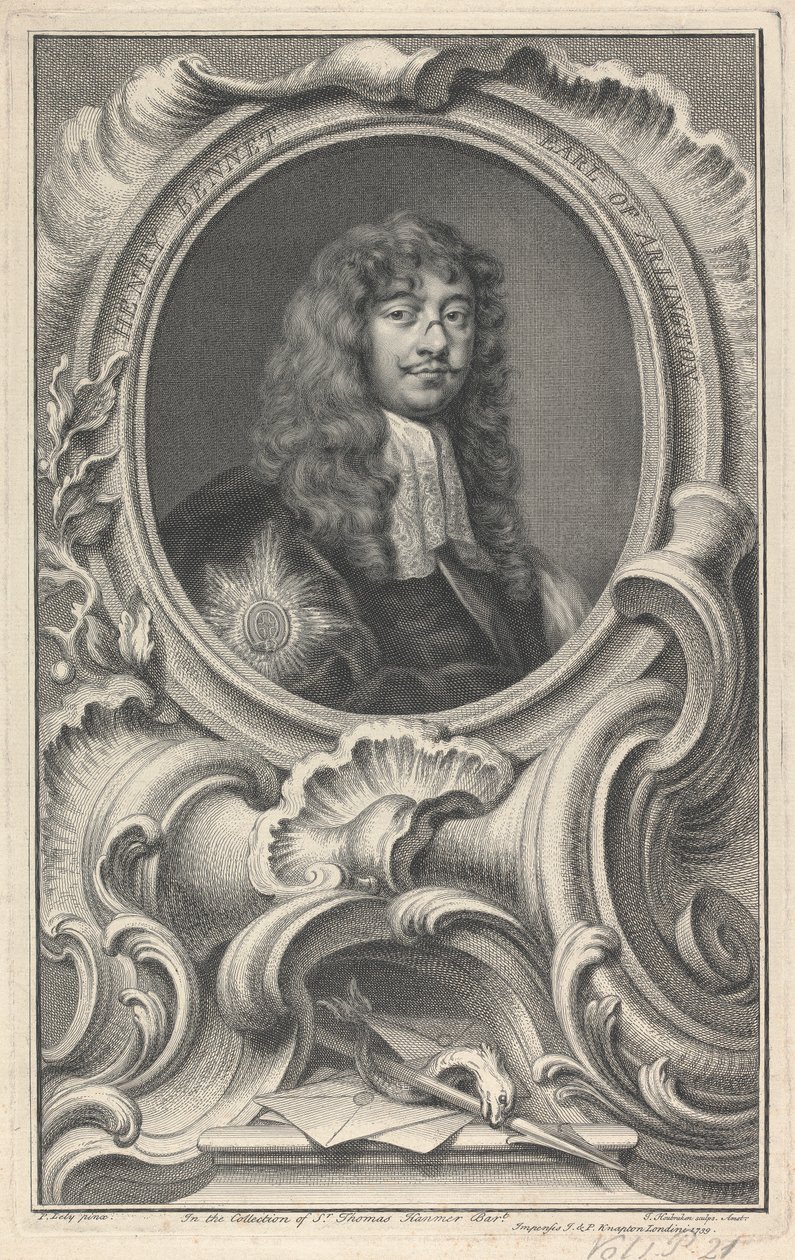 Henry Bennet, Arlington 1. grófja alkotó: Jacobus Houbraken